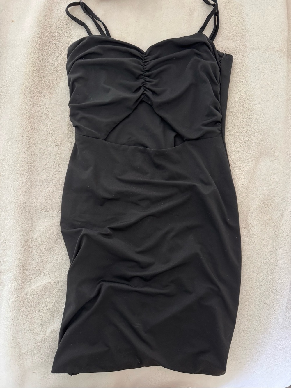 Katie J Black Ruched Dress - Teen